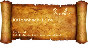 Kaltenbach Liza névjegykártya